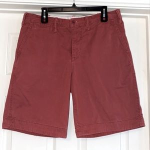 Red polo Ralph Lauren chino shorts